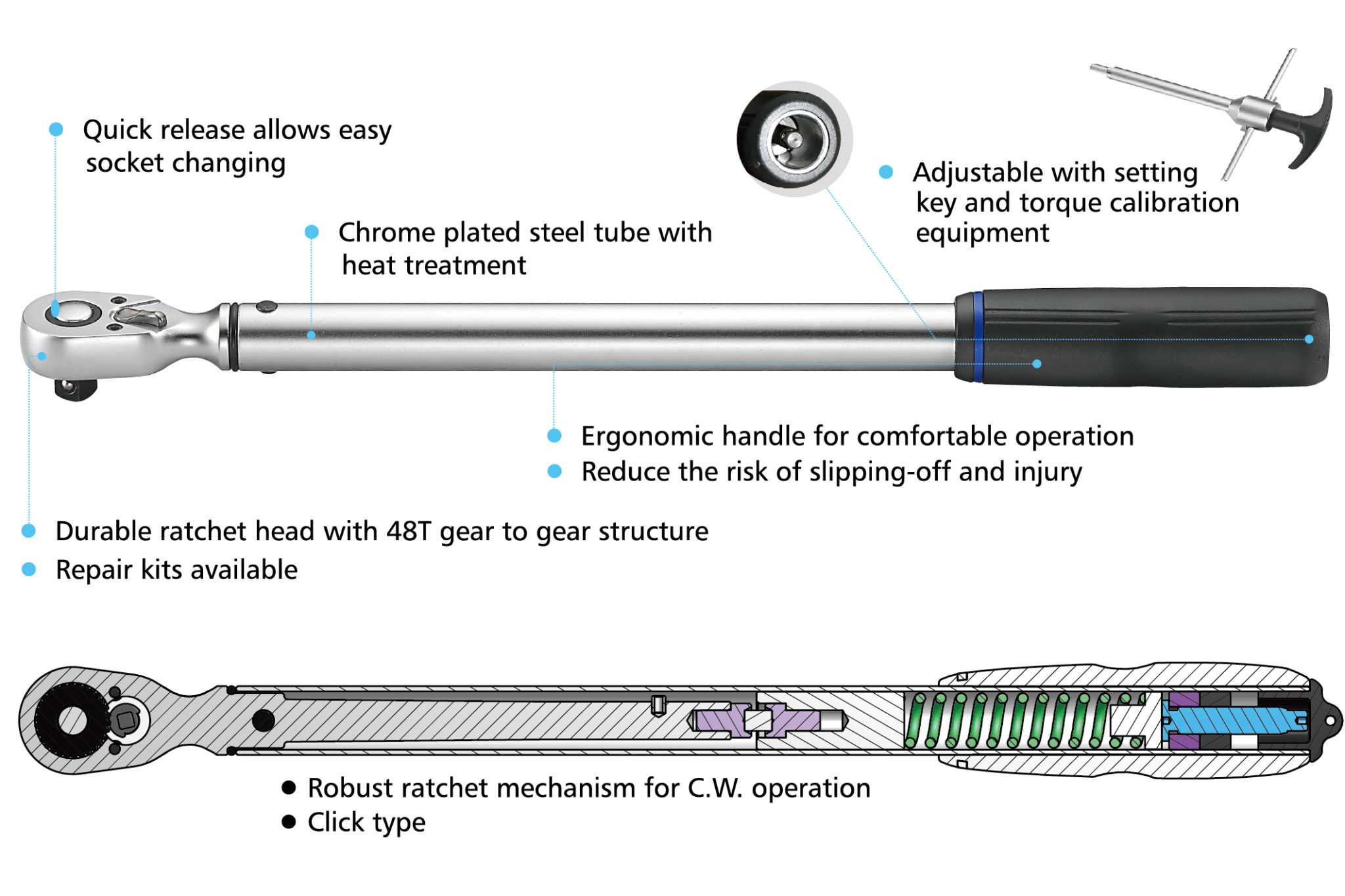 14x18mm Standard Preset Torque Wrench 40420 N·m William Tools